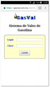 Escaneo de vales de gasolina