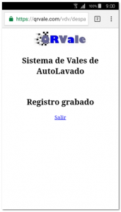 Escaneo de vales de productos