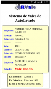 Escaneo de vales de productos